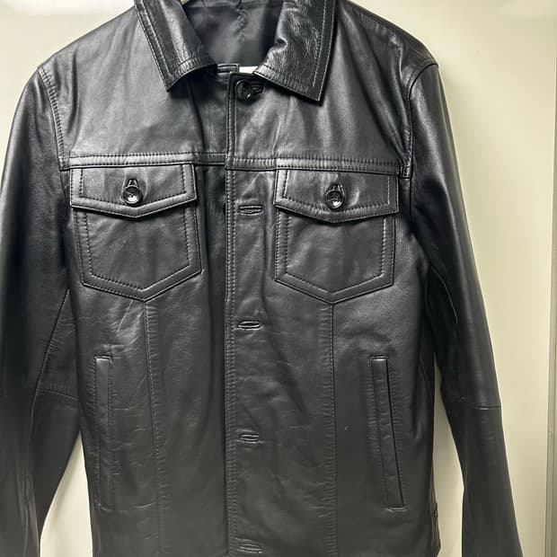 자라 램스킨 레더 자켓