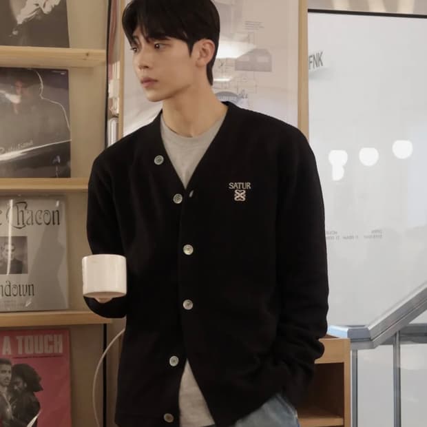 세터 (새상품) 파로가디건 블랙 XL 