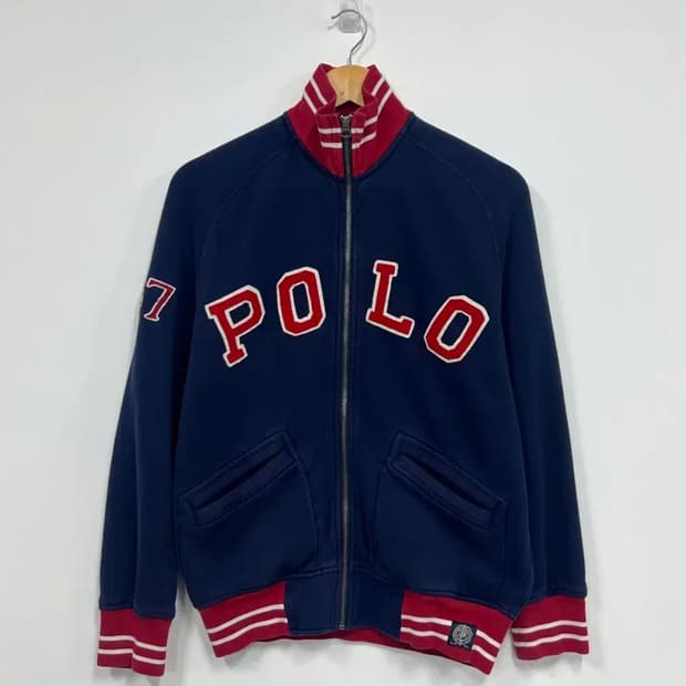 폴로 랄프로렌 스펠링 로고 집업 져지