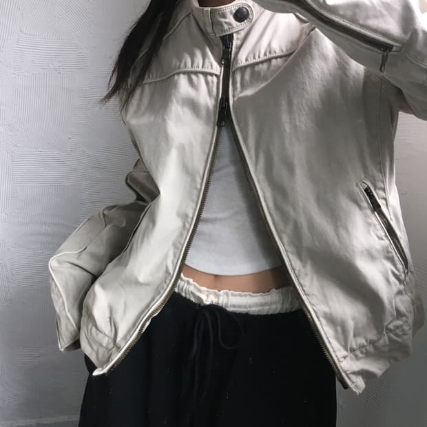 Armani Exchange 아르마니 익스체인지 파이핑 바이커 자켓 