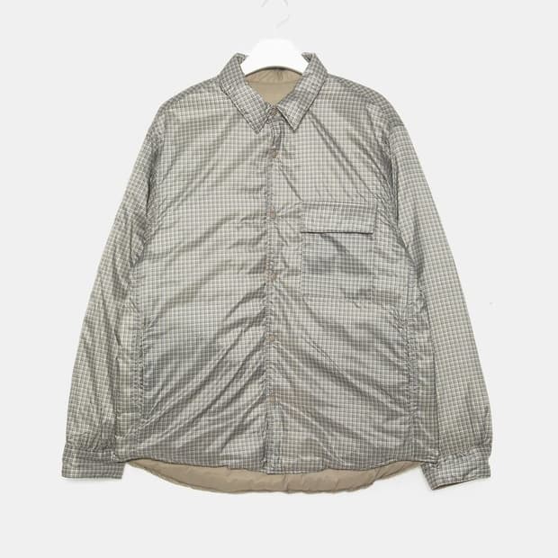 체크 리버시블 경량 패딩