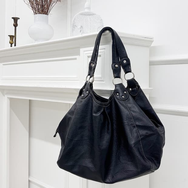 FREUDE 시티 레쟈 빅 숄더백