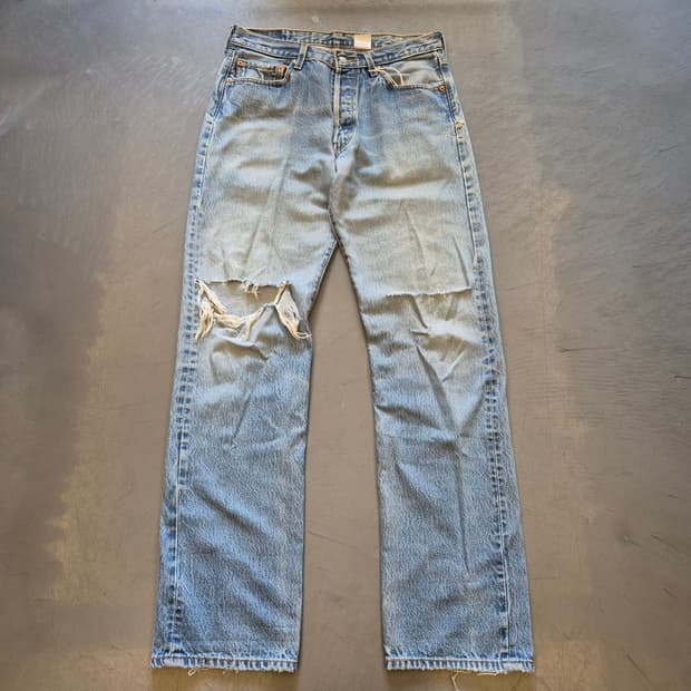 00s 리바이스501xx 디스트레스드 데님 팬츠