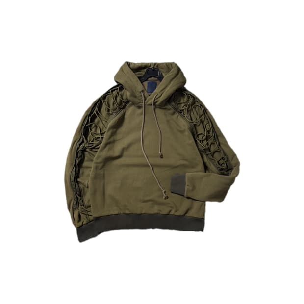 준지 17ss  로프디테일 후드티