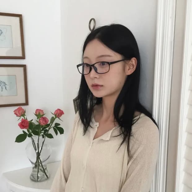 에이블리 하우유 아이드 스퀘어 빈티지 안경테 / 지그재그무신사모리걸빈티지
