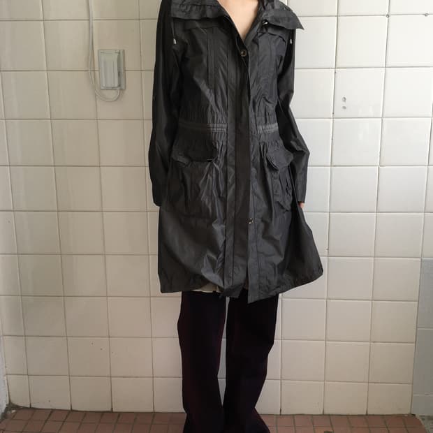 Glossy long jacket