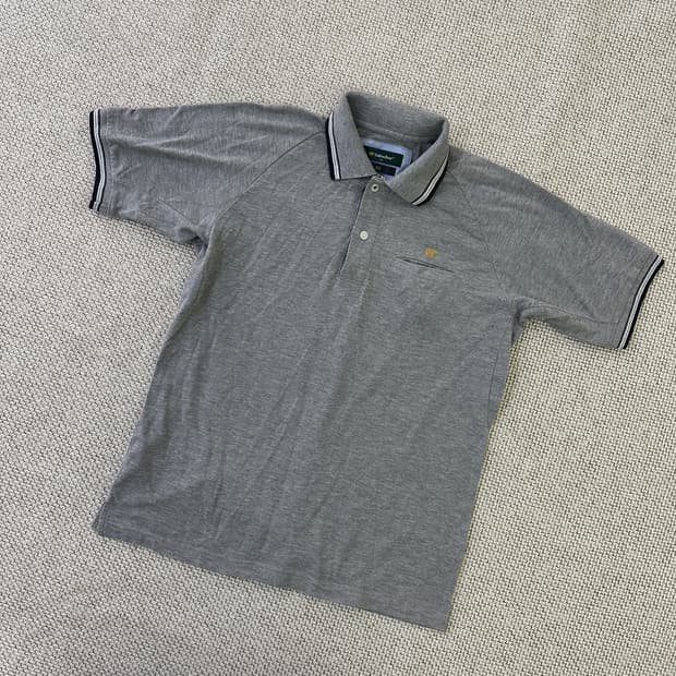 M 골든베어 소매배색 반팔 카라티 0420D