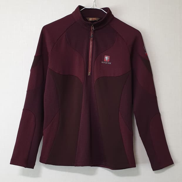 블랙야크 여성 기모 반집업 긴팔티 95사이즈 