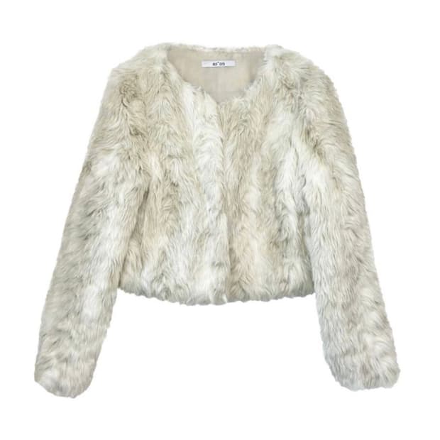 애즈온 퍼자켓(아이보리)