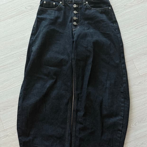 5버튼 생지데님팬츠