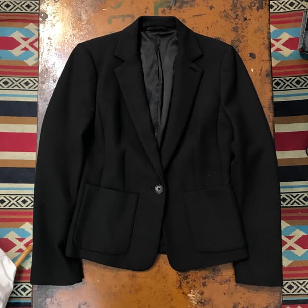 아르마니 익스체인지 블랙 원버튼 블레이저 자켓 여성 44 사이즈