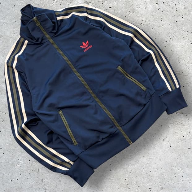 13s 아디다스 트리플로고 네이비 삼선 트랙탑 져지 D875