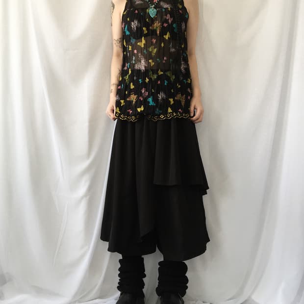 Butterfly pattern sleeveless