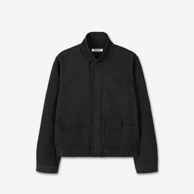 High Neck Oblique Pocket Jacket