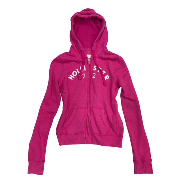 Hollister pink zip-up