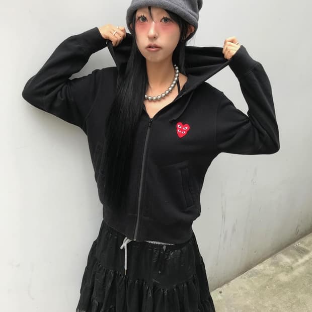 Comme Des Garcons Double Heart 후드집업