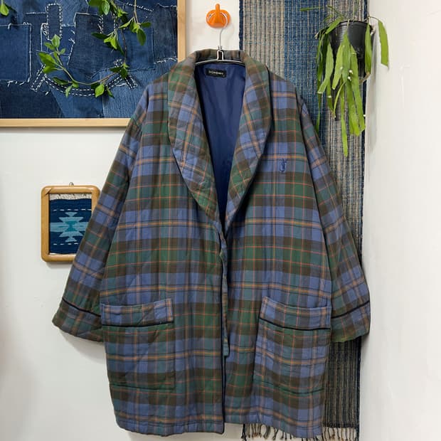 Yves Saint Laurent – Quilted Check Robe 
