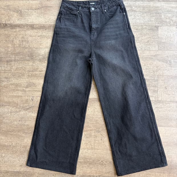 Wrangler 와이드 데님 팬츠 블랙 27