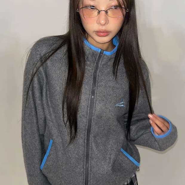 원더비지터 플리스 집업 아우터