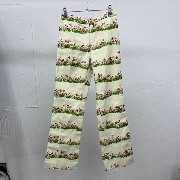 27.5) ITALY MADE MOSCHINO BOOT CUT PANST