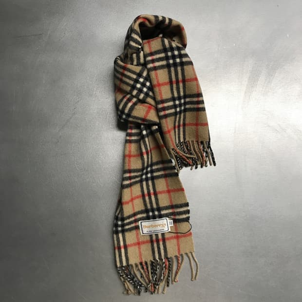 버버리 정품 캐시미어 머플러 베이지