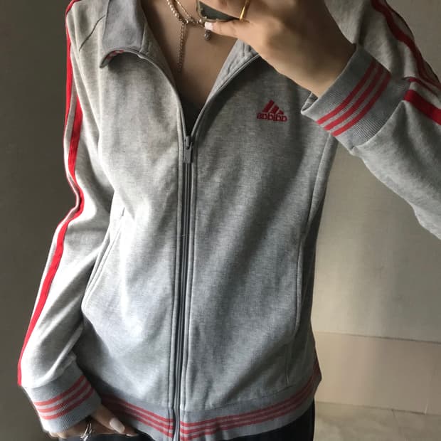 아디다스 00s 그레이 면집업