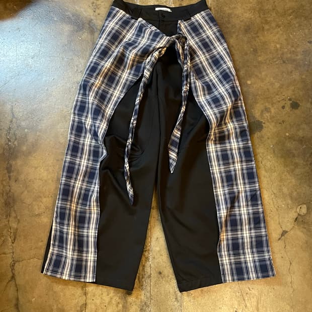 ANTERIORLOVED 레이어드 코튼 팬츠 