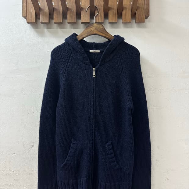 일본빈티지 sm2 사만사모스 울100% 후드 니트 집업