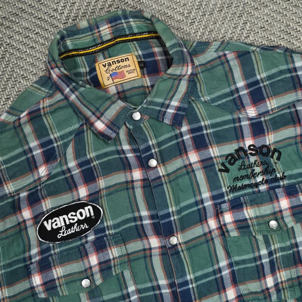 Vanson Leathers 웨스턴 반팔셔츠 L