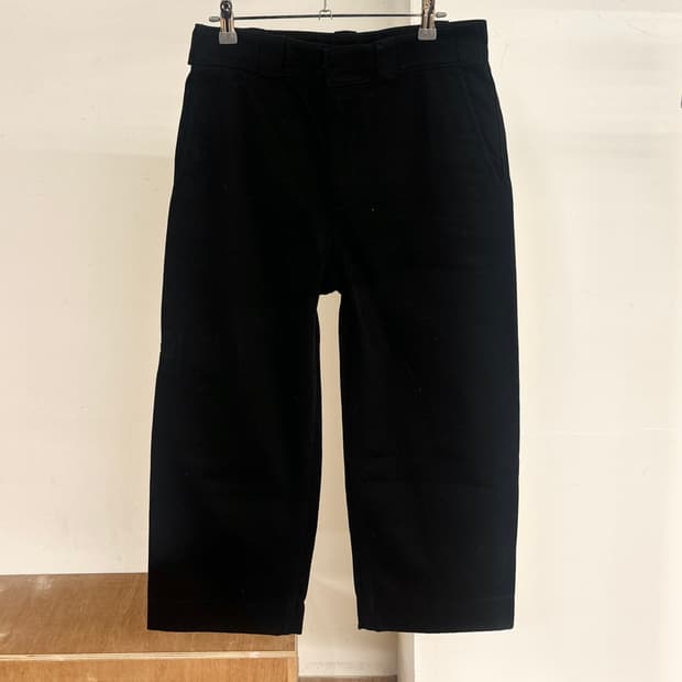 알렉산더 왕 블랙 와이드 코튼 팬츠