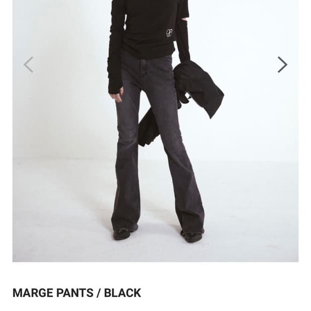 애즈온 마지팬츠 블랙 M MARGE PANTS