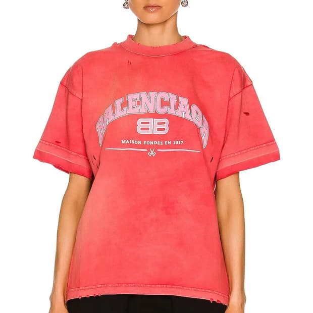 Maison Balenciaga Small fit Tshirts Red