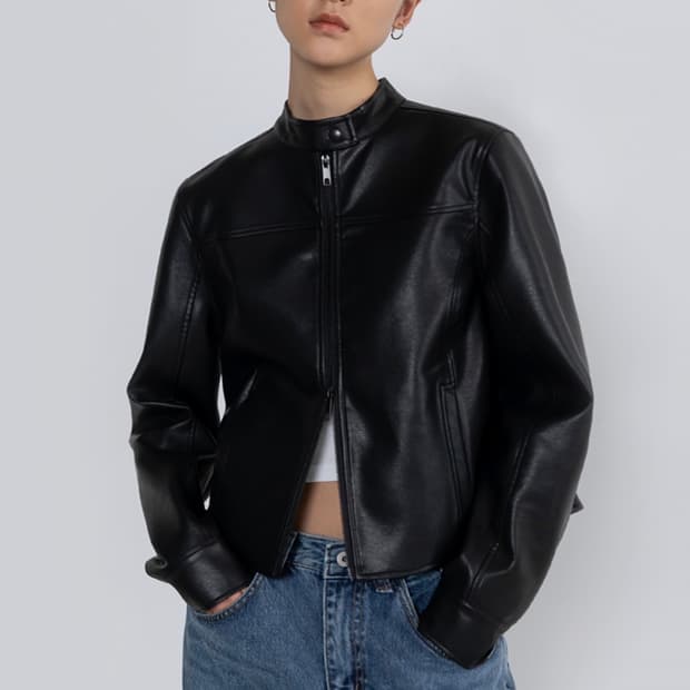 라퍼지포우먼 버핑레더자켓