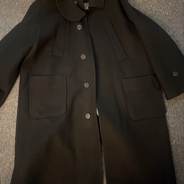 언더마이카 발마칸 오버사이즈 울 코트 블랙 사이즈0