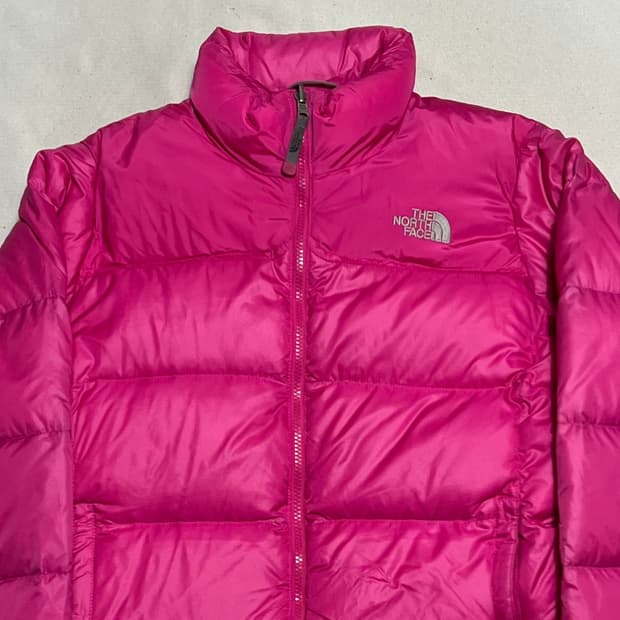 85 노스페이스 여성용 구스다운 핑크 패딩