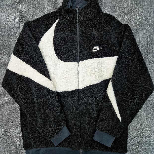 [110]<나이키>빅 스우시 풀 집 자켓 블랙