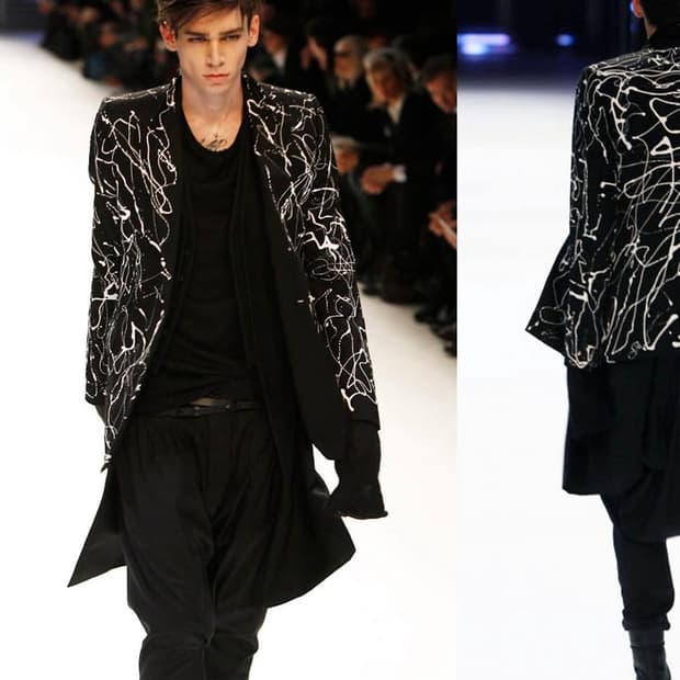 디올옴므 07fw 페인트 블레이저