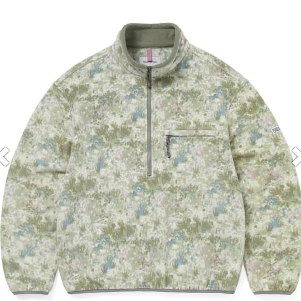 디스이즈네버댓 플리스 풀오버 플로럴 아이보리 XL 새상품