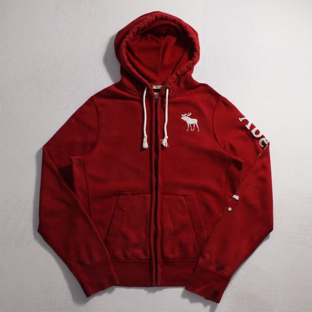 Abercrombie 아베크롬비 레드 후드집업 