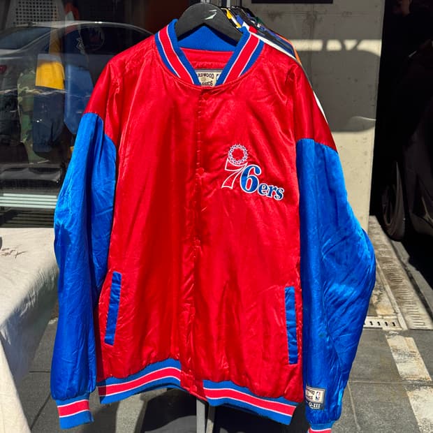 90s 빈티지 필라델피아 세븐티 식서스 베스킷볼 바시티