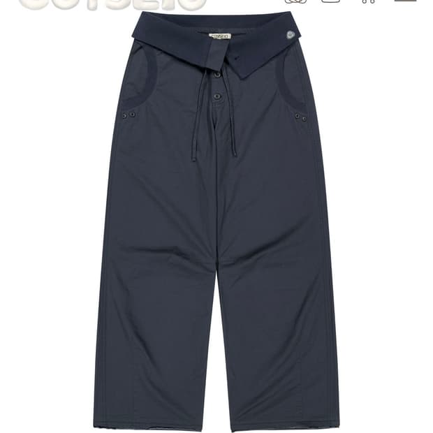 코이세이오 폴드 팬츠 네이비