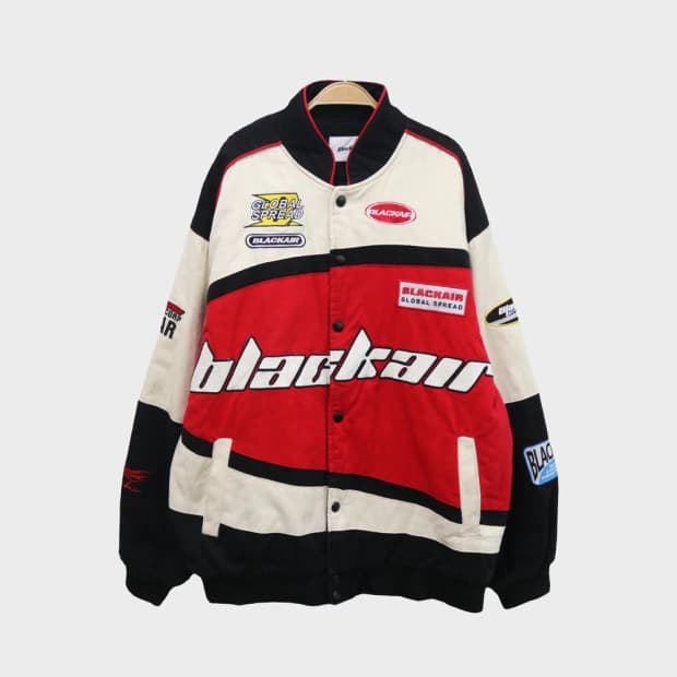 BLACK AIR Y2K 로고 자수 점퍼 60404