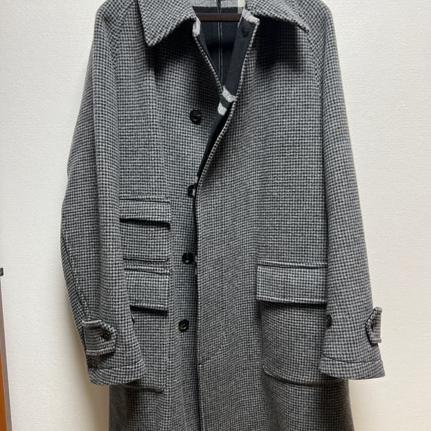 캡틴선샤인 트레블러 코트 40사이즈 그레이 하운드투스 패턴
