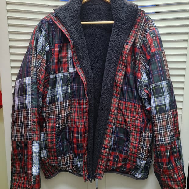 스투시 00s 패치워크 양면 후리스