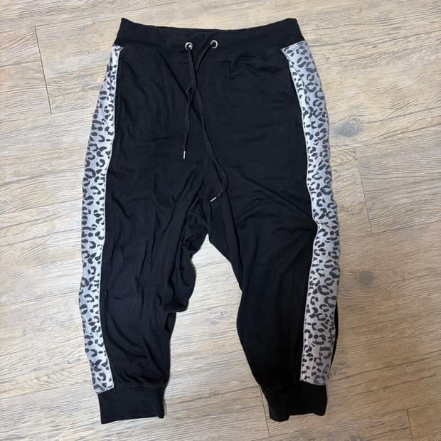 호피 레오파드 사이드 트레이닝 츄리닝 갸루 펑크 조거팬츠