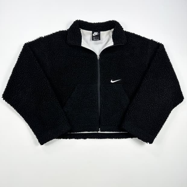 나이키 여성 빅스우시 크롭 양털 후리스 블랙 여성L