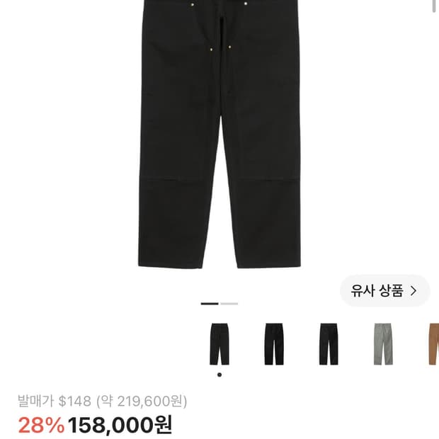 칼하트윕 디어본 캔버스 더블니 32