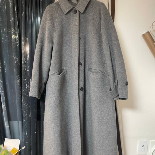 Ray 울 핸드메이드 플레어 코트 (90%)