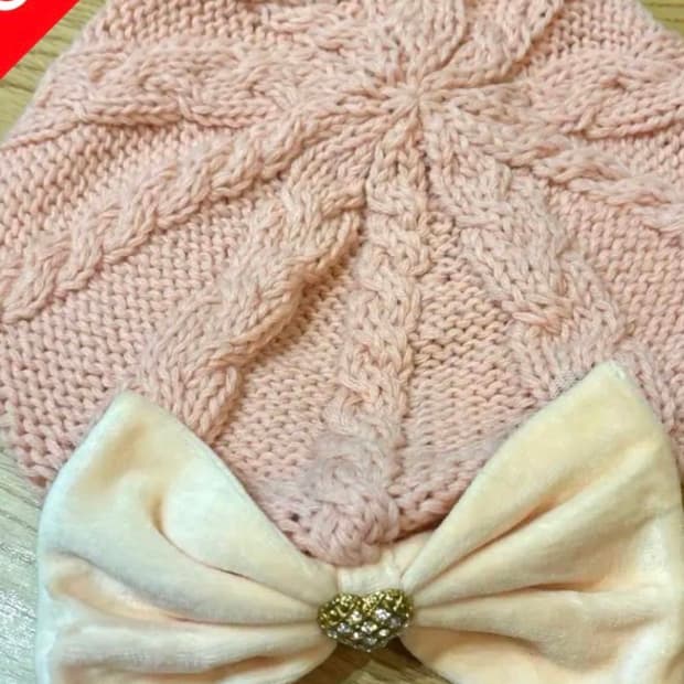 리즈리사 핑크 왕리본 베레모 + 체크큐롯 + 폼폼이 퍼가방 3세트