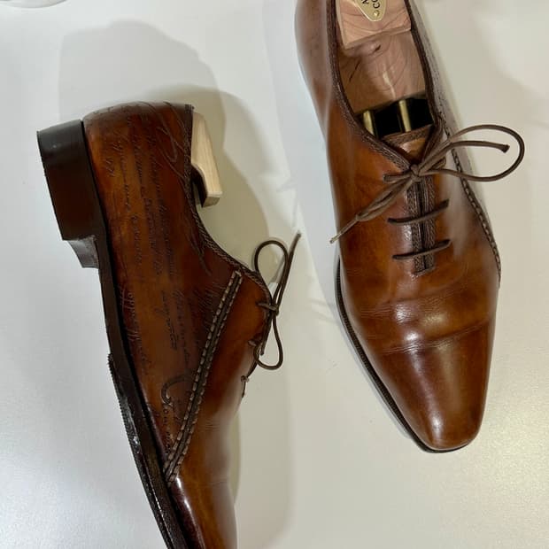 벨루티 베네치아 옥스포드 브라운 슈즈